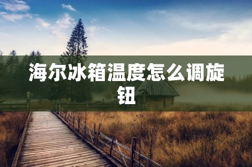 海尔冰箱温度怎么调旋钮