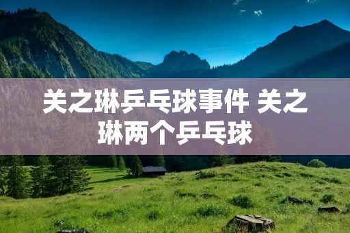 关之琳乒乓球事件 关之琳两个乒乓球