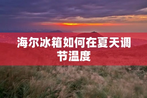 海尔冰箱如何在夏天调节温度 海尔冰箱如何在夏天调节温度