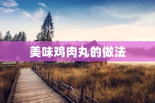 美味鸡肉丸的做法:简单又下饭! 美味鸡肉丸的做法:简单又下饭!