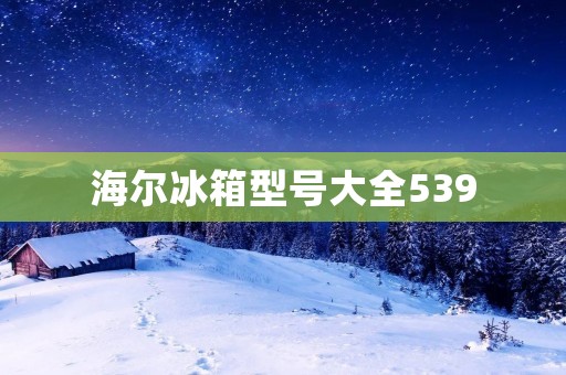 海尔冰箱型号大全539 海尔冰箱型号大全539