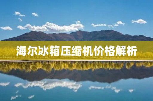 海尔冰箱压缩机价格解析:市场行情、品牌选择与维修保养 海尔冰箱压缩机价格解析:市场行情、品牌选择与维修保养