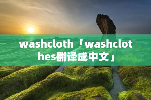 washcloth「washclothes翻译成中文」
