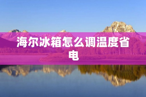 海尔冰箱怎么调温度省电