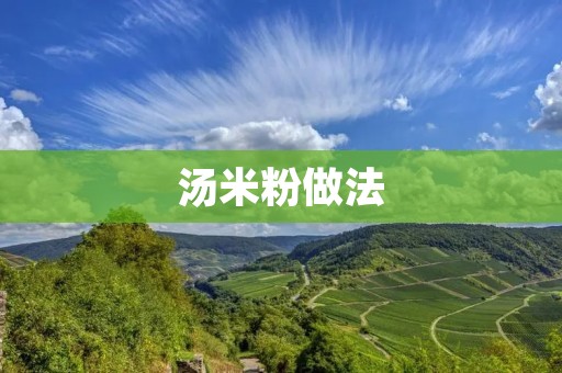汤米粉做法:传统美食的经典口味 汤米粉做法:传统美食的经典口味