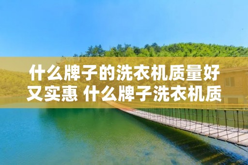 什么牌子的洗衣机质量好又实惠 什么牌子洗衣机质量最好性价比高