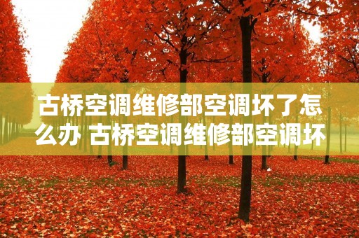 古桥空调维修部空调坏了怎么办 古桥空调维修部空调坏了怎么办理