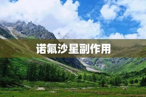 诺氟沙星副作用：详细解析