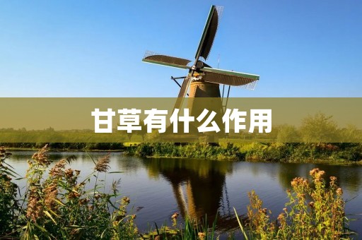 甘草有什么作用