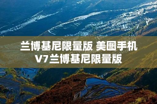 兰博基尼**版 美图手机V7兰博基尼**版