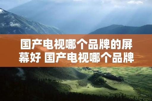 国产电视哪个品牌的屏幕好 国产电视哪个品牌的屏幕好些