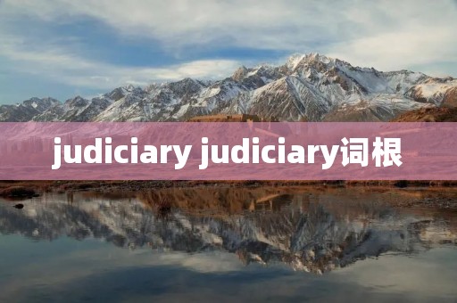 judiciary judiciary词根
