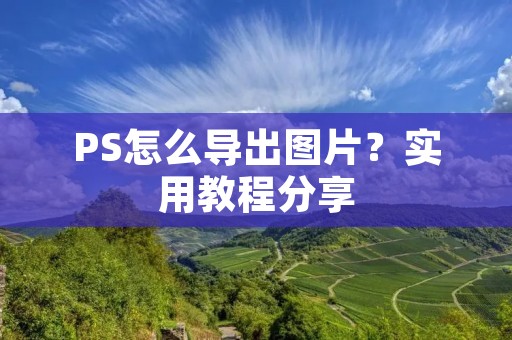 PS怎么导出图片?实用教程分享