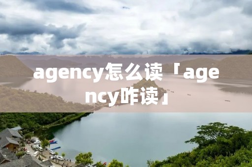agency怎么读「agency咋读」