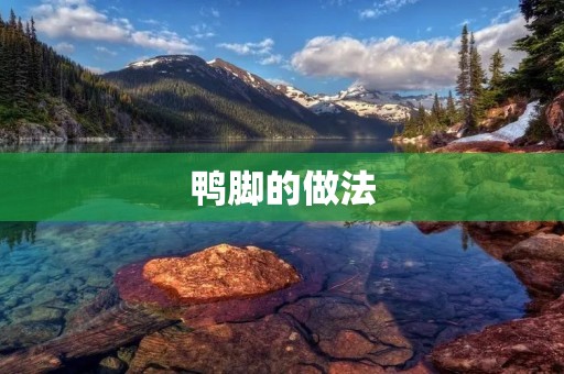 鸭脚的做法:传统美味,鲜香可口 鸭脚的做法:传统美味,鲜香可口