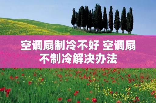空调扇制冷不好 空调扇不制冷解决办法