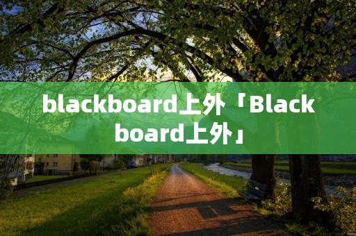 blackboard上外「Blackboard上外」 blackboard上外「Blackboard上外」