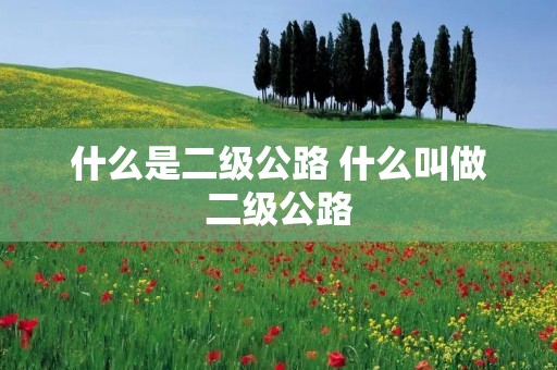 什么是二级公路 什么叫做二级公路 什么是二级公路 什么叫做二级公路