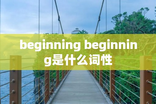 beginning beginning是什么词性
