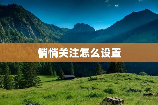 悄悄关注怎么设置：保护你的隐私与兴趣的最佳方法