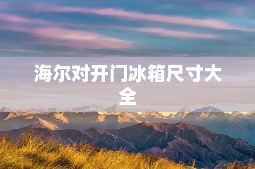 海尔对开门冰箱尺寸大全