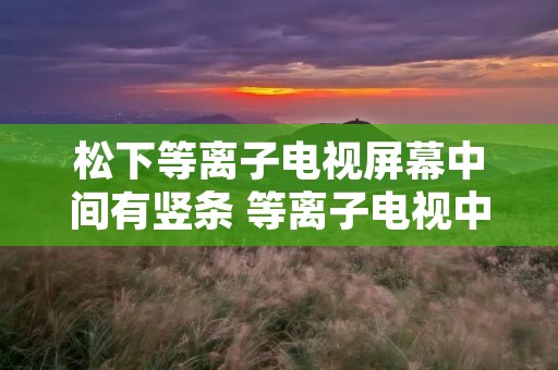 松下等离子电视屏幕中间有竖条 等离子电视中间出现一条竖线