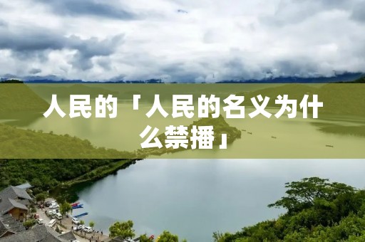 人民的「人民的名义为什么禁播」 人民的「人民的名义为什么禁播」