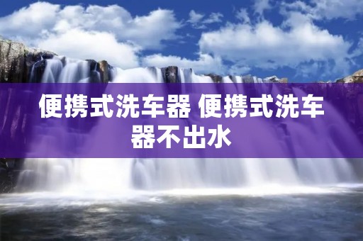 便携式洗车器 便携式洗车器不出水