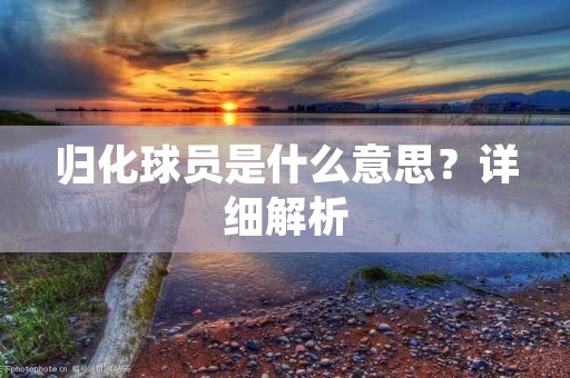 归化球员是什么意思？详细解析