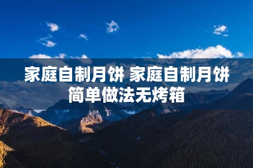 家庭自制月饼 家庭自制月饼简单做法无烤箱 家庭自制月饼 家庭自制月饼简单做法无烤箱