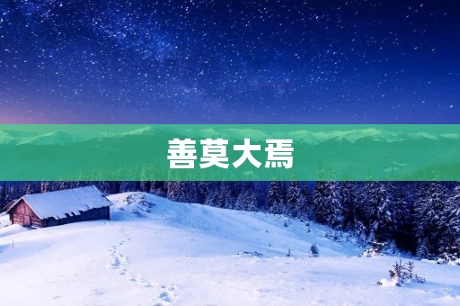 善莫大焉：探索善行的力量