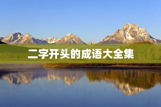 二字开头的成语大全集