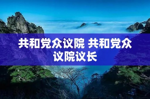共和党众议院 共和党众议院议长