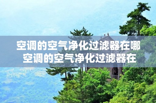 空调的空气净化过滤器在哪 空调的空气净化过滤器在哪个位置