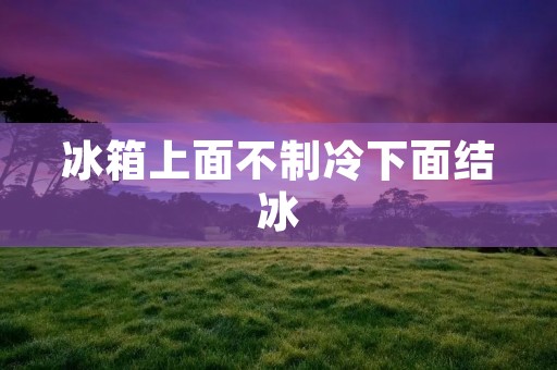 冰箱上面不制冷下面结冰：问题分析与解决方案