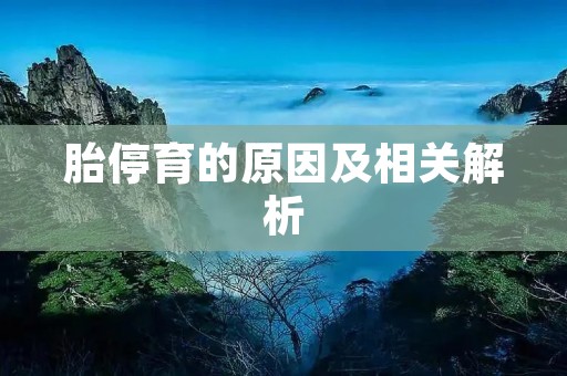 胎停育的原因及相关解析