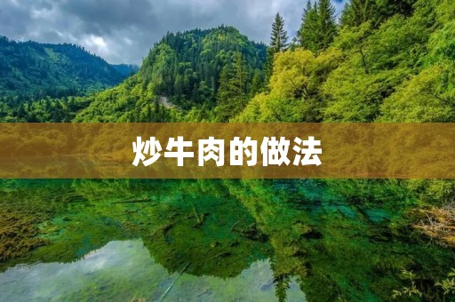炒牛肉的做法：美味口感让你回味无穷