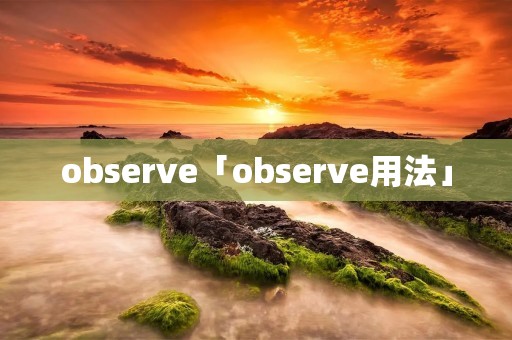 observe「observe用法」