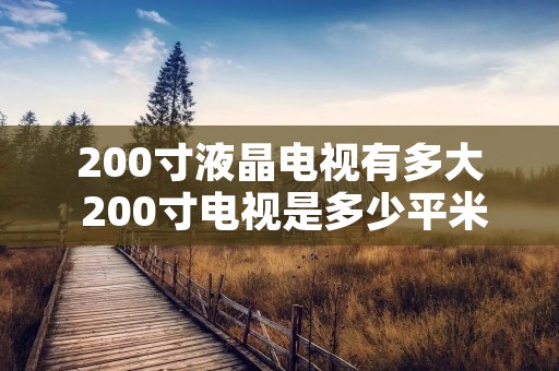 200寸液晶电视有多大 200寸电视是多少平米 200寸液晶电视有多大 200寸电视是多少平米