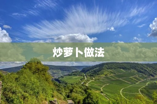 炒萝卜做法：美味可口的家常菜
