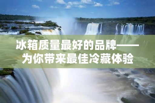 冰箱质量最好的品牌——为你带来最佳冷藏体验