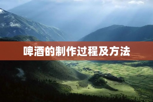 啤酒的制作过程及方法 啤酒的制作过程及方法
