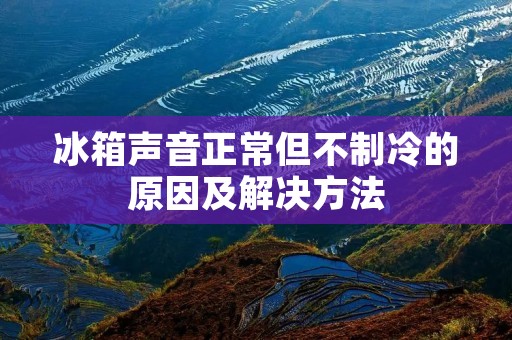 冰箱声音正常但不制冷的原因及解决方法 冰箱声音正常但不制冷的原因及解决方法