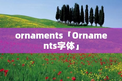 ornaments「Ornaments字体」