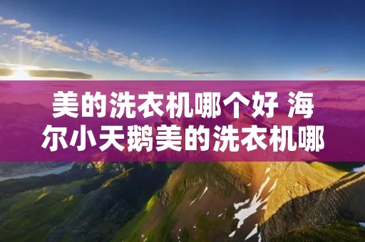美的洗衣机哪个好 海尔小天鹅美的洗衣机哪个好 美的洗衣机哪个好 海尔小天鹅美的洗衣机哪个好