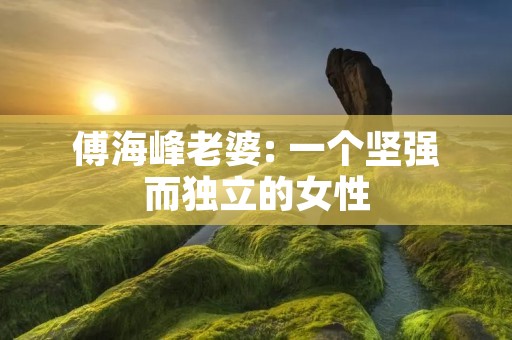 傅海峰老婆: 一个坚强而独立的女性