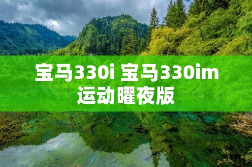 宝马330i 宝马330im运动曜夜版