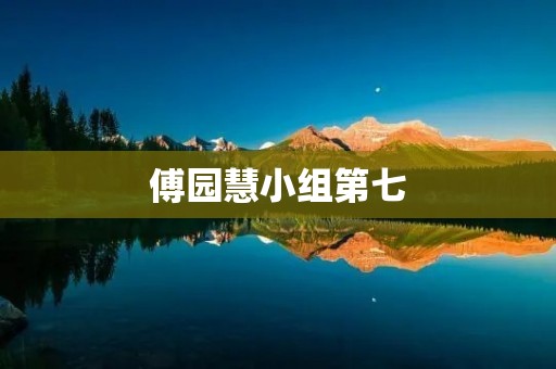 傅园慧小组第七：让笑容成为最美的力量