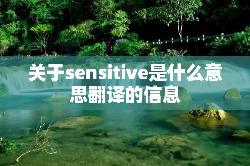 关于sensitive是什么意思翻译的信息 关于sensitive是什么意思翻译的信息