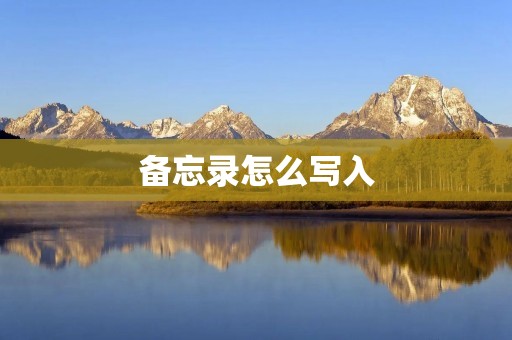备忘录怎么写入